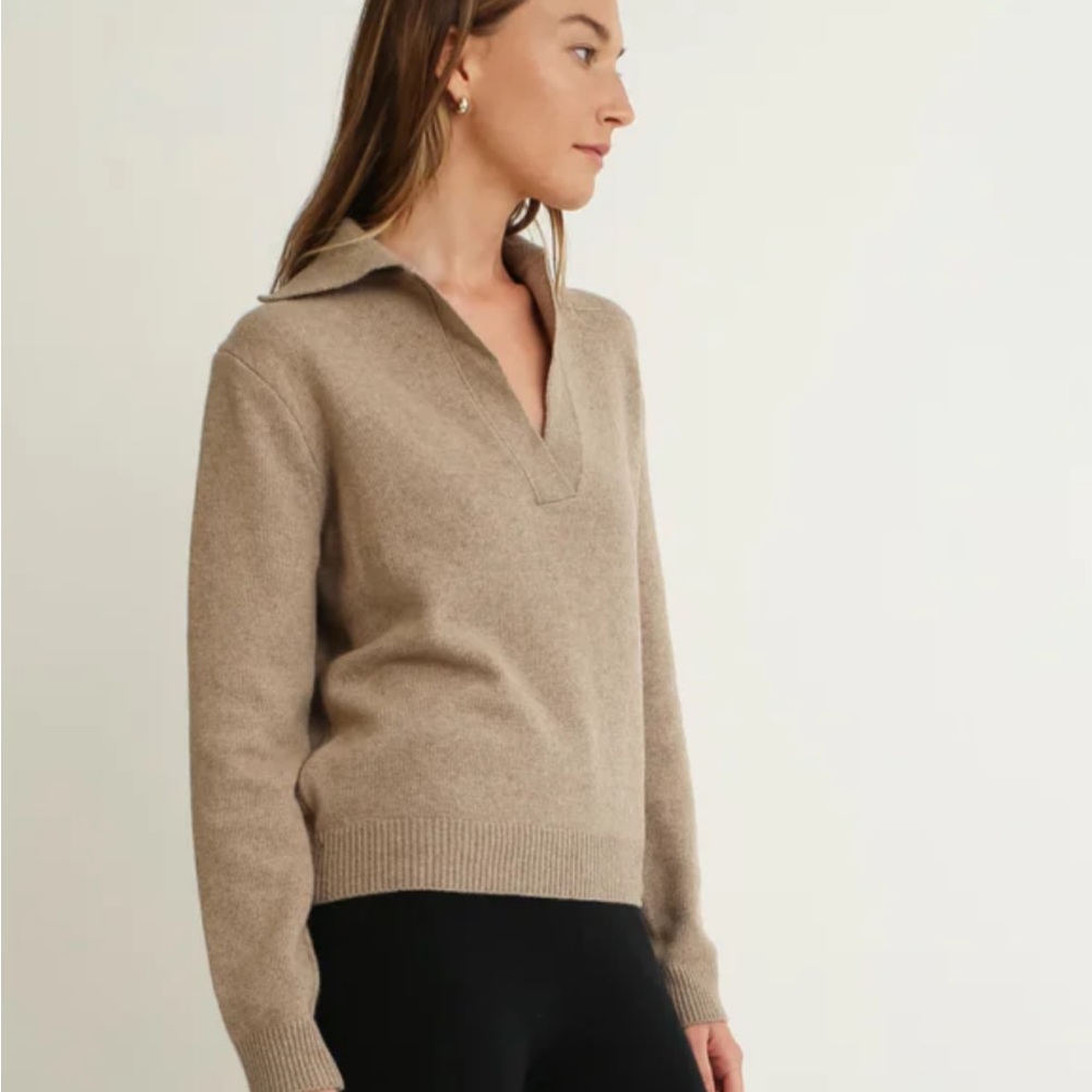 NWOT Almina Concept Polo Knit Wool Sweater